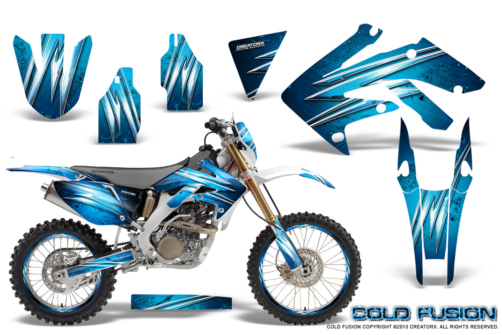 Honda CRF 250X 04-12 Graphics Kit Cold Fusion BlueIce NP Rims